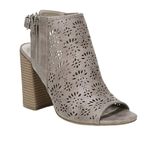 Fergalicious  Booties Womens Size 6 Tan Perforrated Parney Peep-toe Block Heel Photo 8