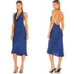 Young Fabulous and Broke NWT Young Fabulous & Broke Rebel Satin Halter Dress in Jewel Blue Size Medium Photo 1