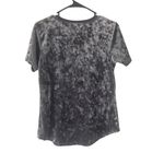 Z Supply  Size Small‎ Grey Velvet Crush Whimsygoth Fairy Grunge Short Sleeve Top Photo 3