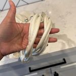 XOXO Vintage  Y2K faux leather shoulder hobo bag knotted handles shimmery white Photo 15