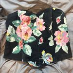 Vibrant Floral Corset Top Black Size undefined Photo 0