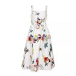 Sachin + Babi for BHLDN Blaine Taffeta Square-Neck Midi Dress, Ivory Combo, SM Photo 11