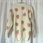 Forever 21 Kawaii Cream White Strawberry Cardigan Size Small Photo 1