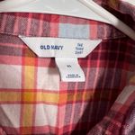 Old Navy The Tunic Shirt Button Down Red White Plaid Photo 9