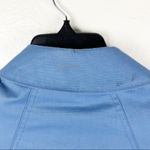 VINTAGE OBJECTIVES Blue Front Button Back Pleated Lined Interior Trench Coat 8 Photo 10
