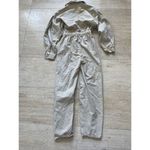 Good American  Beige Solid Elastic Cinched Long Sleeve Collared Jumpsuit Size 0‎ Photo 4