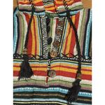 Kathmandu Imports Womens Hoodie Tunic Sz S/M Aztec Tapestry Embroidered Hippie Photo 7