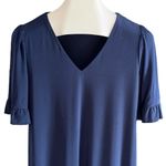 MSK Womens Petites Ruffle Mini Shift Dress Blue Size undefined Photo 4