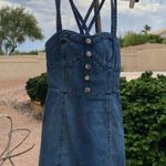Wet Seal Strappy Denim Mini Dress XS Photo 0