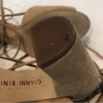 Gianni Bini Keelin Neutral Suede Leather Lace Up Block Heel Sandals Womens 7 Photo 13