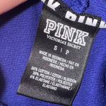 PINK - Victoria's Secret PINK Victoria Secret purple blue Hoodie Hooded Stripes sweatshirt sweater zip up Photo 1