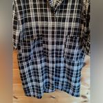 LF  Lightweight Plaid Black And White Woman’s Coat NWT Size 14 100% Polyester Photo 2