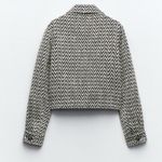 ZARA JEWEL BUTTON TEXTURED JACKET Photo 2