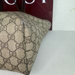 Gucci GG Supreme Monogram Medium Zippered Shopping Tote Dark Brown. Photo 8