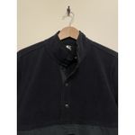 Starter  Standard Fleece Pullover Jacket Women Large Black Snap Collar Pockets Photo 1