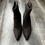 DONALD J. PLINER Vegas Brown Leather Studded Heeled Boots Size 7 Photo 5