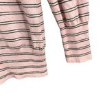 J.Crew 100% Merino Wool Pink Striped Sweater Women’s Medium Pullover Lightweight Photo 2