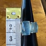 Genuine Aquamarine Sterling Silver Ring Size 6 Photo 8