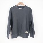 American Giant Crew Neck Sweatshirt Grey Textured Cotton Size L Made In USA Gray Size L Photo 1