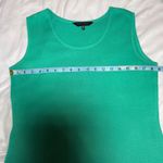 Ming Wang Green Sleeveless Knit Top Size Medium Scoop Neck Side Slit Photo 7