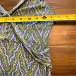 Free People Vintage Artsy Dress 90's Y2K Green Blue Small Boho Printed Festival Photo 7