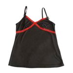 Love to Sleep Pajama Set 2 Piece Womens Size Medium Black Red Cami Capri Bottoms Photo 1