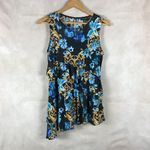 Thalia Sodi  Ruffled Floral Mesh Top Size SMALL Photo 1
