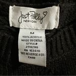 Black Crew Neck Cable Knit Cropped Sweater Size M Photo 2