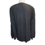 Ellen Tracy Black Long Sleeve, Mixed Media Top Size Medium NWT Photo 4
