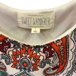 Sweet Wanderer  Sleeveless Boho Print Crochet Strap Fully Lined Shift Dress Large Photo 8