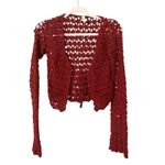 ATELIER SOLANA Venus Alpaca Tie Front Cardigan Poppy‎ Small Red Photo 1
