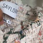 Saylor  Althea pink floral smocked midi dress size medium baby shower wedding Photo 10