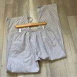 Brandy Melville Pants cotton striped womens White Blue (one size) coastal Photo 4