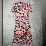 Julia Jordan Dress Floral Midi Career Casual Party Sundress Blue Pink Size 10 Photo 2