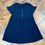 AGB Navy Blue Short Sleeve Summer Dress 2X Photo 2