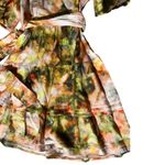 Marie Oliver Callie Belted Silk Cotton Mini Dress Garden Party Yellow Size 8 Photo 9
