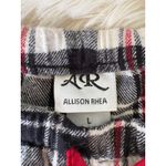 Allison Rhea Plaid Pajama Pants Lounge Sleepwear Heart Patch Womens L Black Size L Photo 2