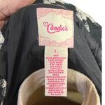 Candie's Vtg  Y2K Houndstooth Double Breasted Coat sz L Black White Wool  Bow 2000 Photo 8