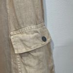 C&C California  Linen Cargo Pants Size M Beige Straight Leg Pockets Easy Fit Photo 2