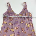 Hippie Rose NWT  Women's Floral Print Calf Midi satin slip Dress Purple L Photo 10