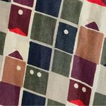 Vintage Blouse DIY Crop Top‎ Block Pattern Long Sleeve Funky Button Photo 5