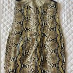 H:ours REVOLVE Snakeskin Leather Strapless Dress Photo 3