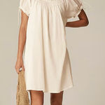 J.Crew NWT Smocked Puff-sleeve Mini Dress Cotton Voile Summer Linen Photo 0