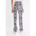 I am gia I.AM.GIA Slater Snake Print Zip-Front Pant Silver Black M Photo 2