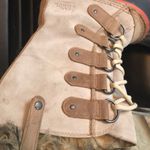 Sorel Used / Worn Beige Tall Tie Up Faux Fur Boots Photo 2