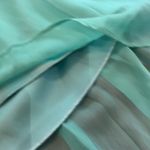 Olivaceous 100% silk plunging V-neck aqua high low dress size small Photo 5