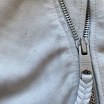 ALLSAINTS NWT ALL SAINTS Plait Balfern Suede Leather Biker Jacket, Luna Blue - Size US 6 Photo 8