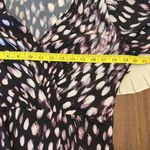 Jennifer Lopez Flutter Sleeve Cross Purple Black Front Dress Size 8 Photo 6