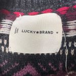 Lucky Brand  Sweater Med Black  Wool Alpaca Blend Boxy Crew Neck Boho Casual Cozy Photo 10