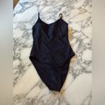 Quince NWT Cami Second Skin Black Bodysuit Sz XS Adjustable Strap Photo 4